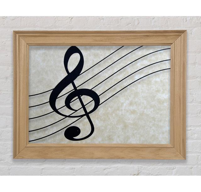 Treble Clef Note - Single Picture Frame Art Prints Bright Star Size: 42cm H x 59.7cm W x 8cm D on Productcaster.