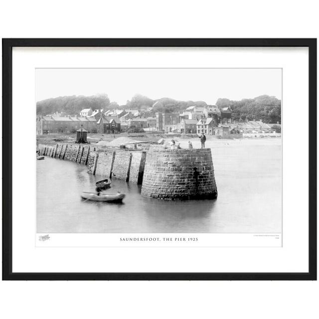 'Saundersfoot, the Pier 1925' by Francis Frith - Picture Frame Photograph Print on Paper The Francis Frith Collection Size: 28cm H x 36cm W x 2.3cm D on Productcaster.