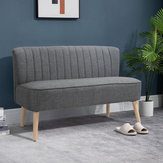 Maxen 2 Seater Loveseat Hykkon Upholstery Material: Polyester, Upholstery Colour: Grey on Productcaster.