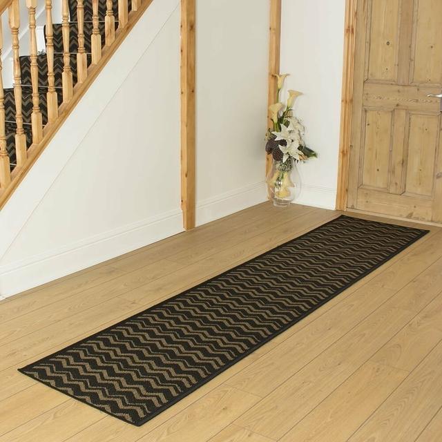 Andreas Flatweave Black Rug Latitude Run Rug Size: Runner 80 x 450cm on Productcaster.