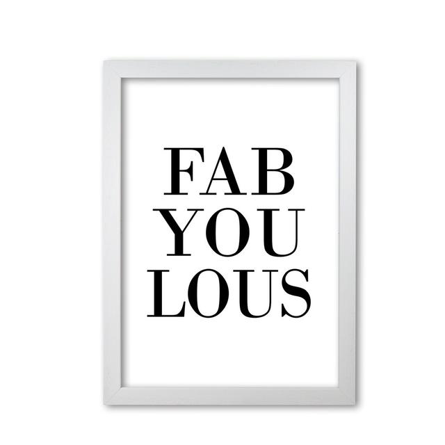 Fabyoulous - Print East Urban Home Format: White Grain Frame, Size: 85 cm H x 60 cm W x 5 cm D on Productcaster.