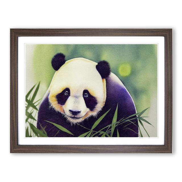 Watercolour Panda Vol.1 - Picture Frame Graphic Art 17 Stories Frame Colour: Walnut Framed, Size: 34cm H x 46cm W x 2cm D on Productcaster.