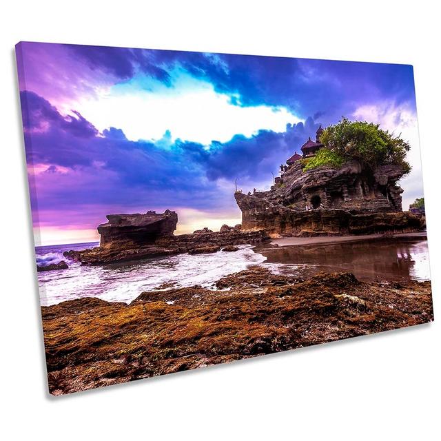 Bali Indonesia Temple Picture CANVAS WALL ART Print Highland Dunes Size: 61cm H x 91.4cm W on Productcaster.