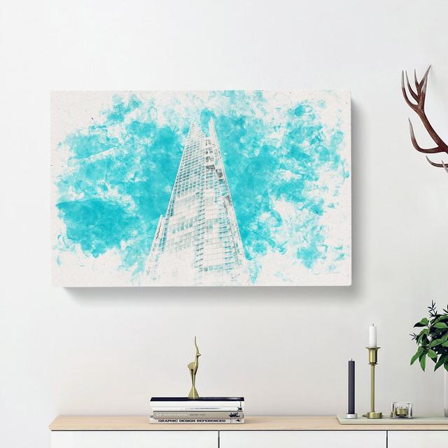 The Shard in London England - Wrapped Canvas Graphic Art Print East Urban Home Size: 40cm H x 60cm W x 3cm D on Productcaster.