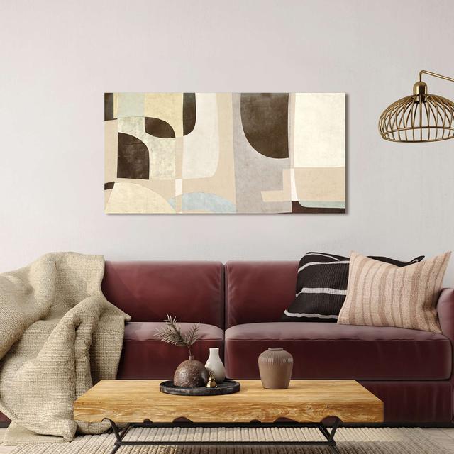 2SR6983 Geometric And Abstract Art: Double Fantasy by Steve Roja - Wrapped Canvas Art Prints Selected Artworks srl Size: 70cm H x 140cm W on Productcaster.