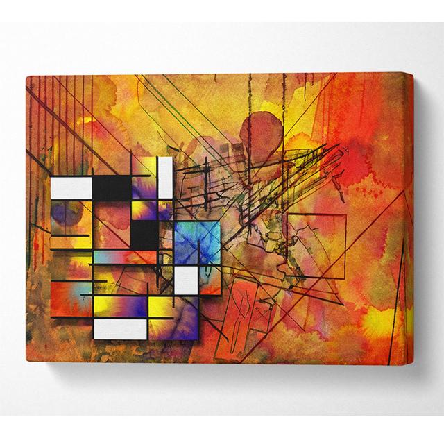 Cubism Rainbow Canvas Watercolour ClassicLiving Size: 81cm H x 121.9cm W x 10cm D on Productcaster.