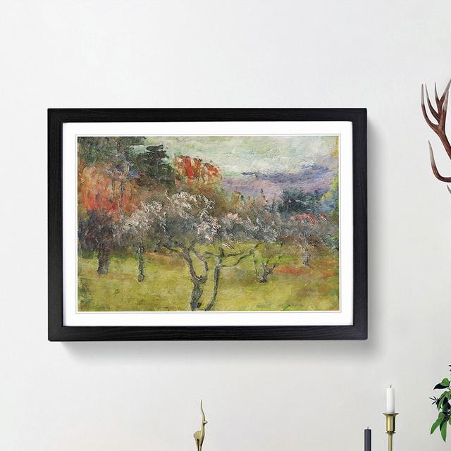 Plum Grove by Kuroda Seiki - Picture Frame Painting Print East Urban Home Size: 27cm H x 36cm W x 2cm D, Frame Option: Black Framed on Productcaster.