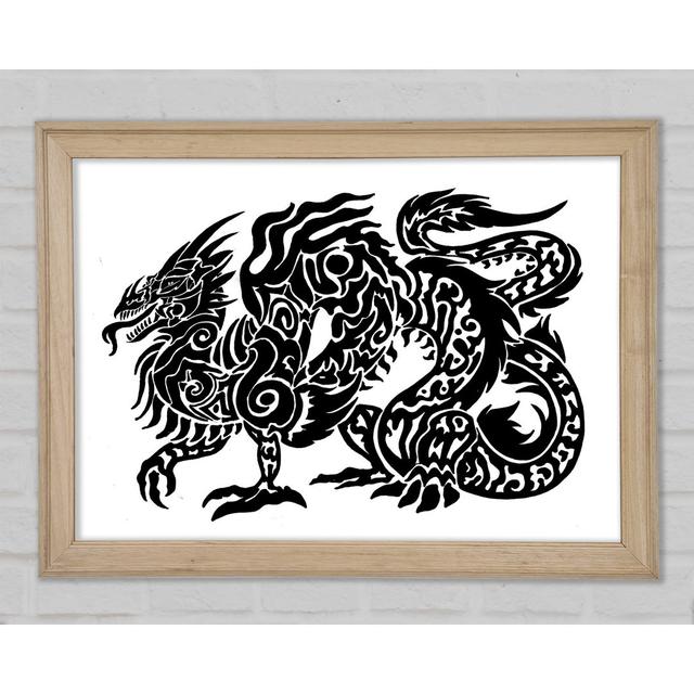 Tribal Long Body Dragon - Print Latitude Vive Size: 59.7cm H x 84.1cm W x 1.5cm D on Productcaster.