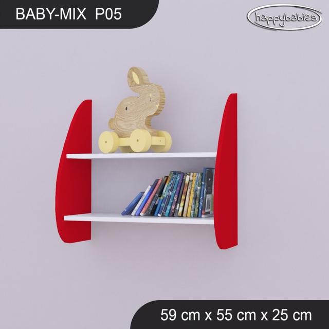 2 Piece Happy Babies Finish: White/Red, Size: 55cm H x 59cm W x 25cm D on Productcaster.