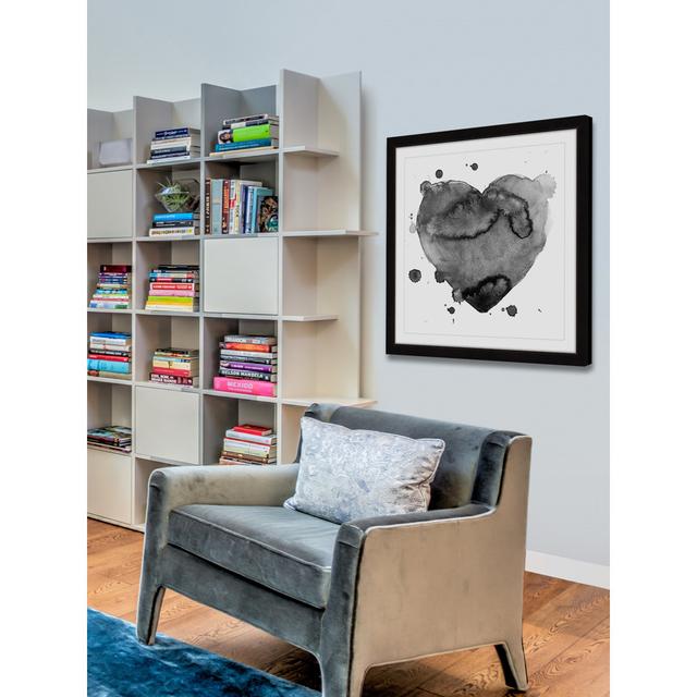 Heart of Sadness Framed Art Print East Urban Home Size: 51 cm H x 51 cm W, Frame Colour: Black on Productcaster.