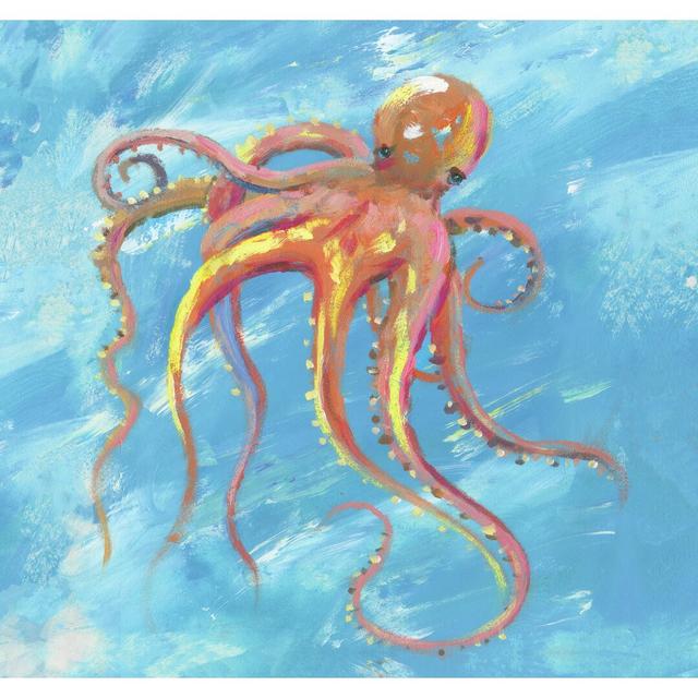 The Octopus - Wrapped Canvas Painting Print Highland Dunes Size: 30cm H x 46cm W x 3.8cm D on Productcaster.