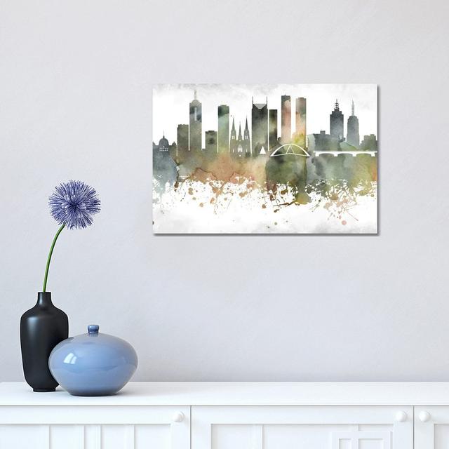 Melbourne Skyline by WallDecorAddict - Wrapped Canvas Graphic Art Latitude Run Size: 30.48cm H x 45.72cm W x 1.905cm D on Productcaster.