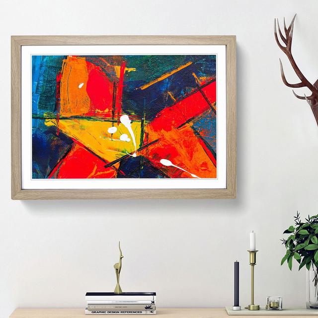 Abstract Art Painting Vol.311 by S.Johnson - Picture Frame Painting Print East Urban Home Frame Option: Oak Framed, Size: 48cm H x 65cm W x 2cm D on Productcaster.