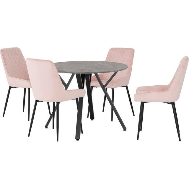 Maisy 4 - Person Dining Table Set Canora Grey Colour: Baby Pink on Productcaster.