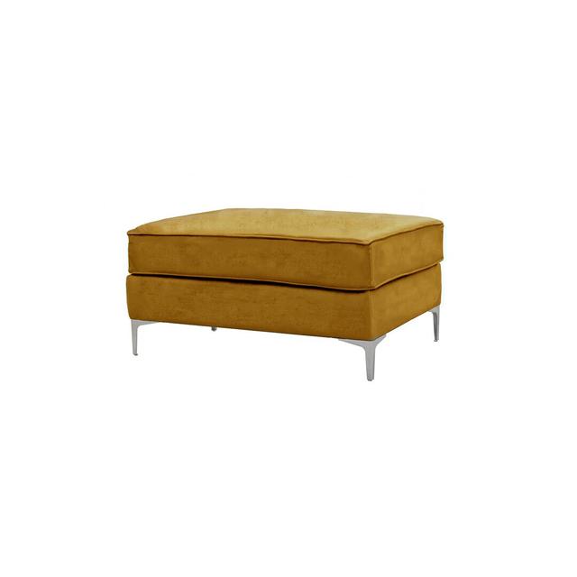 Giancarlo 93Cm Velvet Rectangle Footstool Ottoman Fairmont Park Upholstery Colour: Mustard on Productcaster.