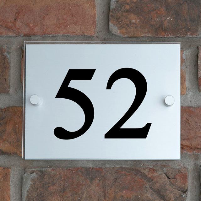 6in. Champy Surface/Flush Mount House Number Dakota Fields Number: 52 on Productcaster.