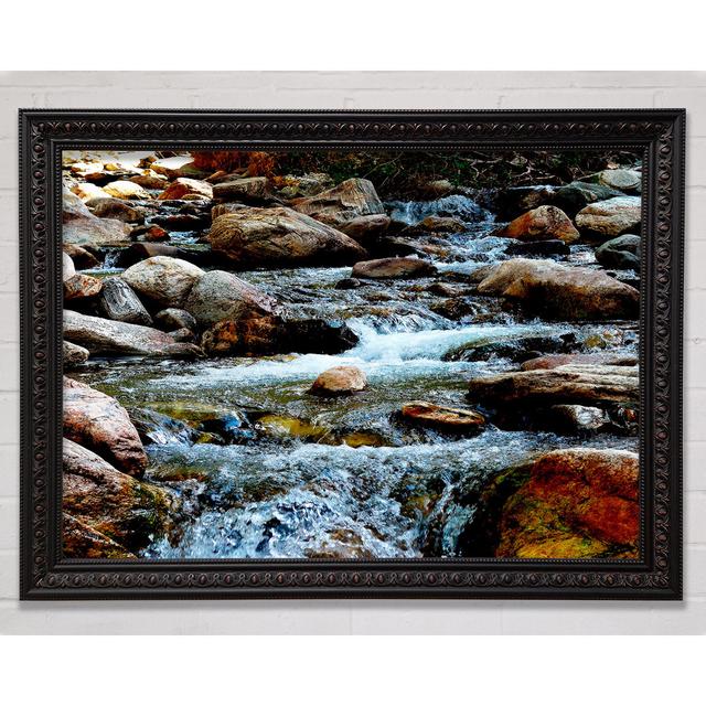 The Streams Flow Framed Print Union Rustic Size: 42cm H x 59.7cm W x 3cm D, Format: Black/Walnut Framed Paper on Productcaster.