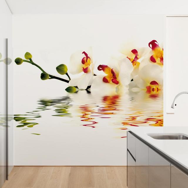 Vivid Orchid Waters 1.92m x 1.92m Textured Matte Peel & Stick Mural East Urban Home on Productcaster.