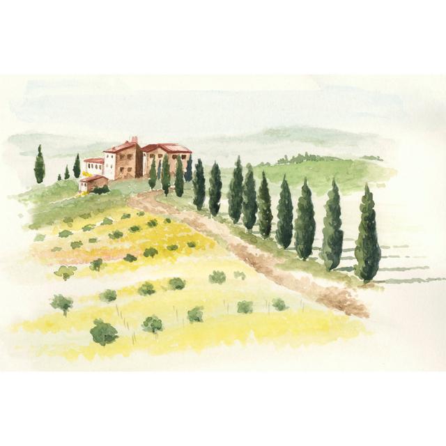 Tuscan Villa II by Jennifer Paxton Parker - Wrapped Canvas Painting Marlow Home Co. Size: 20cm H x 30cm W x 3.8cm D on Productcaster.