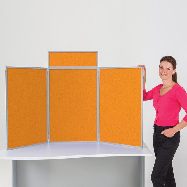 Free-Standing Reversible Bulletin Board 110cm H x 180cm W Symple Stuff Colour: Orange on Productcaster.