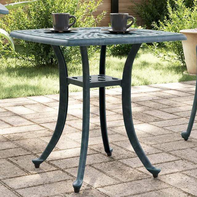 Marlow Home Co. Garden Table Green 53X53x53 Cm Aluminium Marlow Home Co. Table Base Colour: Green, Table Top Colour: Green on Productcaster.