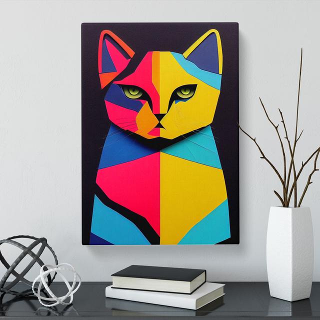 CAN-V0523-370X Cat Abstract Vol.3 - Wrapped Canvas Print Marlow Home Co. Size: 60cm H x 40cm W x 3cm D on Productcaster.