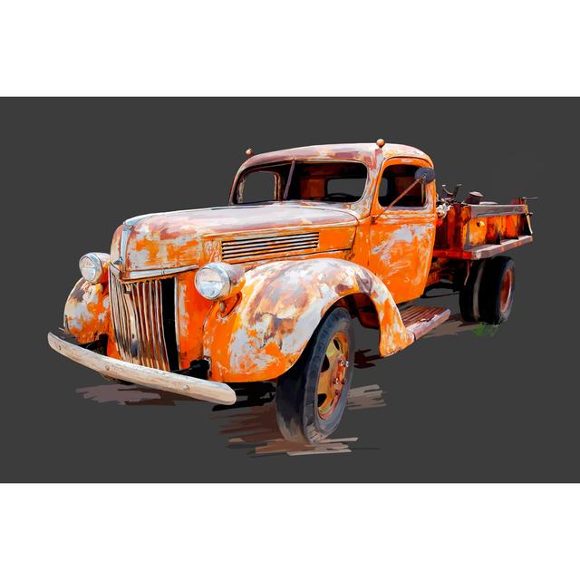 Vintage Truck V - Wrapped Canvas Art Prints Borough Wharf Size: 30cm H x 46cm W x 3.8cm D on Productcaster.