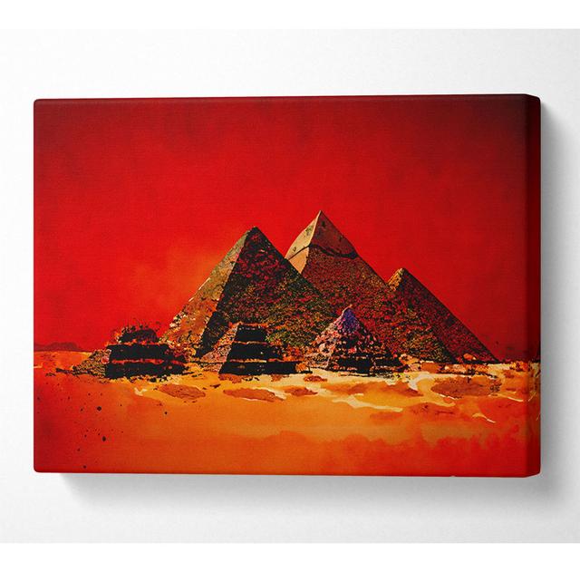 Red Pyramids - Print Natur Pur Size: 81cm H x 121.9cm W x 10cm D on Productcaster.