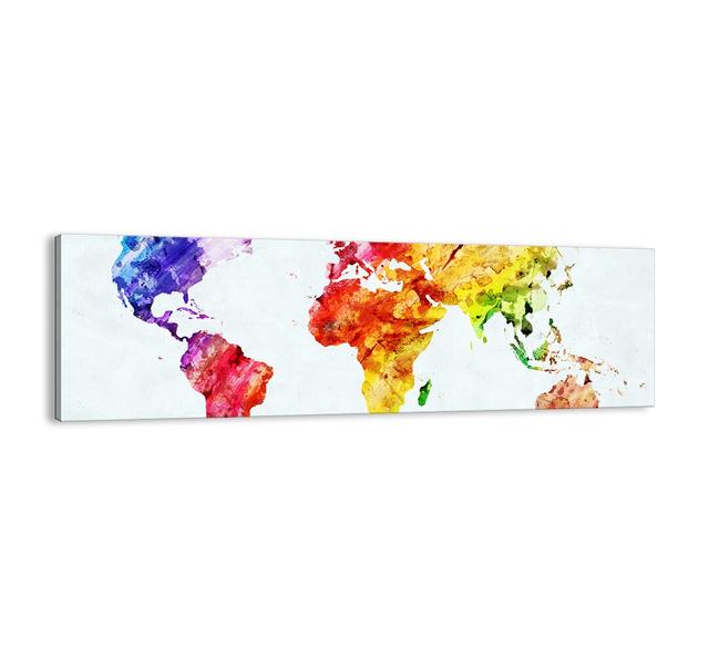 'All the Colors of the World' - Wrapped Canvas Panoramic Graphic Art Print Brayden Studio Size: 50cm H x 160cm W x 1.8cm D on Productcaster.