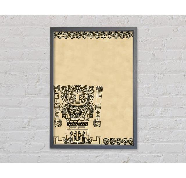 Mayan Tribal Art Framed Print Bright Star Size: 118.9cm H x 84.1cm W x 3.3cm D on Productcaster.