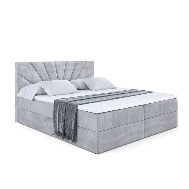 Boxspringbett Annysa ModernMoments Größe: 180 cm B x 200 cm L, Farbe: Light grey on Productcaster.