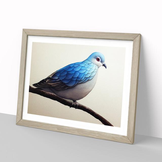 Dove Bird in Watercolour Vol.4 - Picture Frame Painting ClassicLiving Frame Colour: Oak Framed, Size: 46cm H x 64cm W x 2cm D on Productcaster.