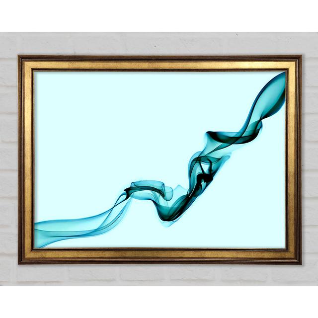 Baby Blue Silk Framed Print Metro Lane Size: 29.1cm H x 42cm W on Productcaster.