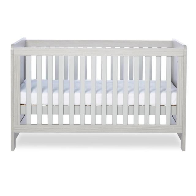 Pembrey Cot Bed and Premium Sprung Mattress - Ash Grey & White Ickle Bubba Colour: Ash Grey on Productcaster.