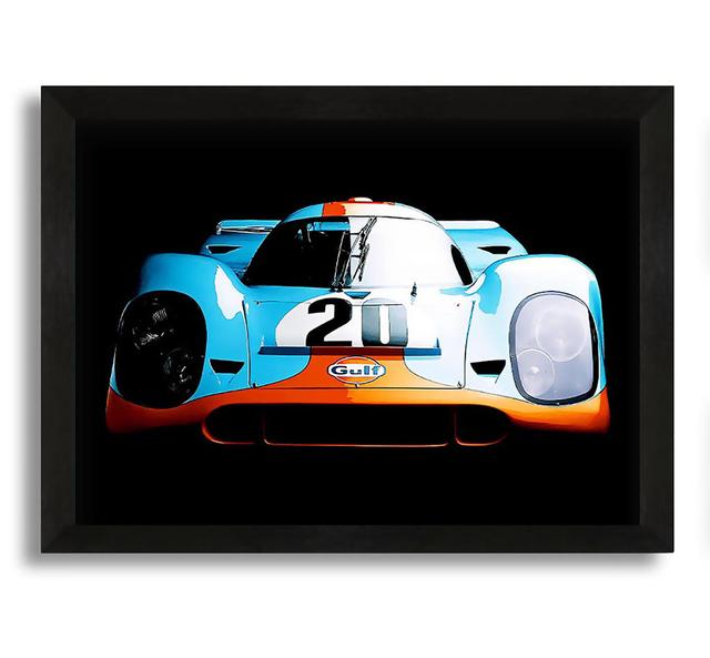 Ford Gt Super Car - Picture Frame Graphic Art on Canvas Borough Wharf Size: 42cm H x 60cm W x 10cm D on Productcaster.