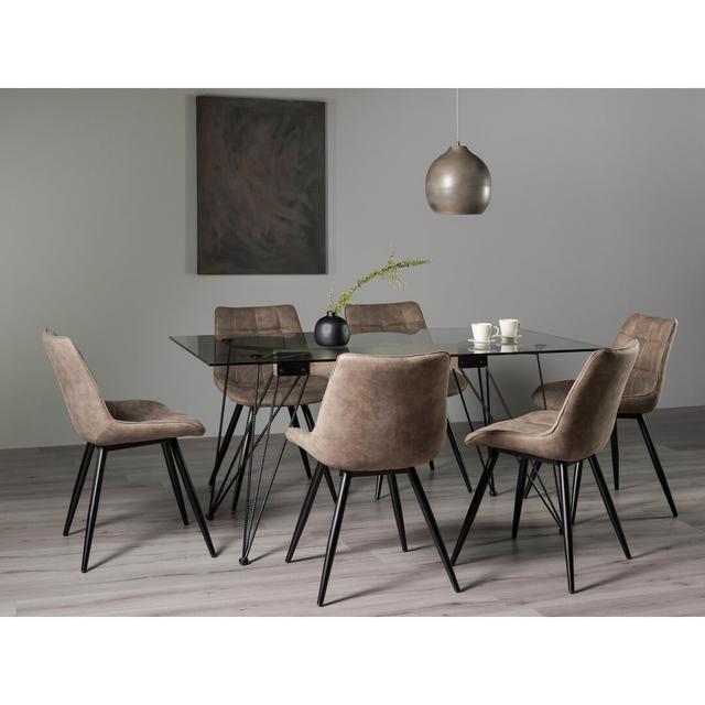 Fawley 7 - Piece Dining Set Mercury Row Colour (Chair): Tan on Productcaster.