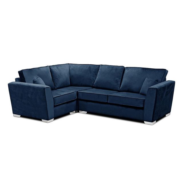 Quade Reversible Modular Corner Sofa Fairmont Park Upholstery Colour: Navy, Orientation: Left Hand Facing on Productcaster.