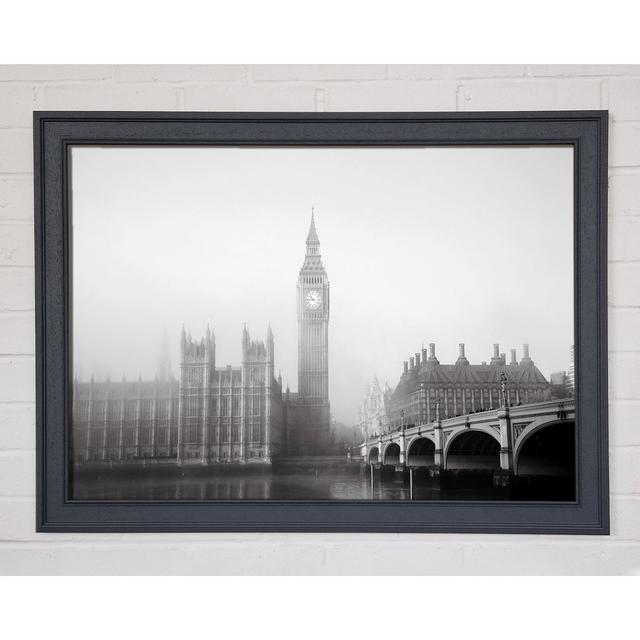 Morning Mist over London T - Single Picture Frame Art Prints Latitude Run Size: 59.7cm H x 84.1cm W x 1.5cm D on Productcaster.