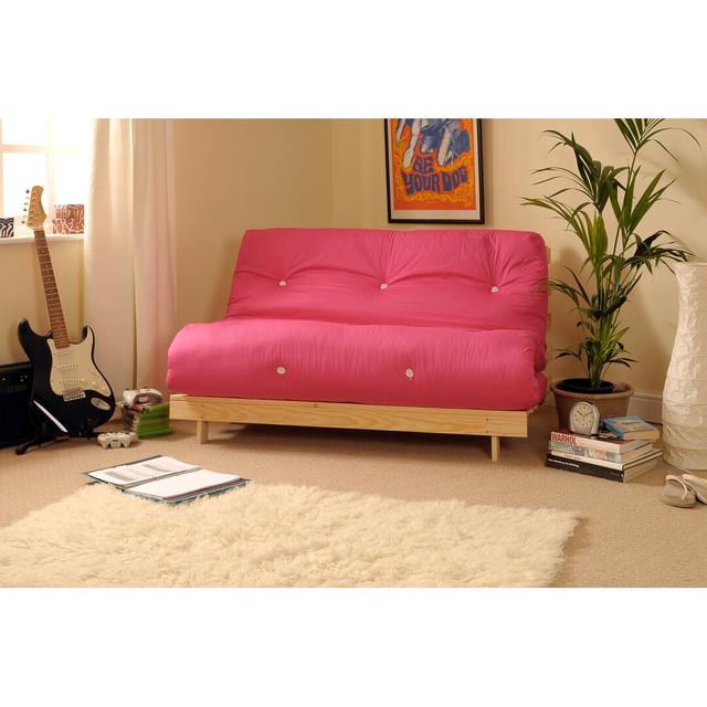 Arlete Single Futon Chair Latitude Run Upholstery Colour: Pink, Size: 76cm H x 91cm W x 78cm D on Productcaster.