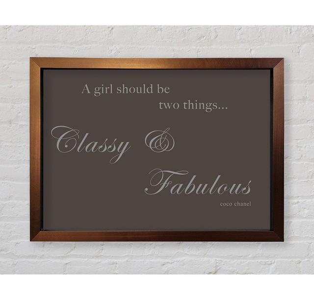 Classy N Fabulous Framed Print Happy Larry Colour: Chocolate, Size: 59.1cm H x 84.1cm W on Productcaster.