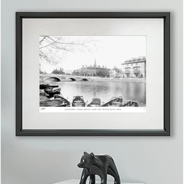 'Bedford, Swan Hotel and the River Ouse 1898' - Picture Frame Photograph Print on Paper The Francis Frith Collection Size: 28cm H X 36cm W x 2cm D on Productcaster.