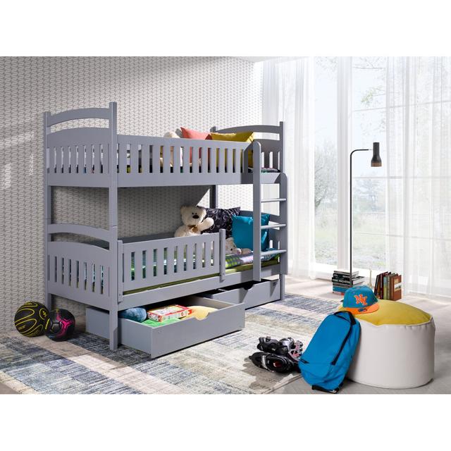 Ewing Single (3') Bunk Bed Harriet Bee Colour (Bed Frame): Grey on Productcaster.