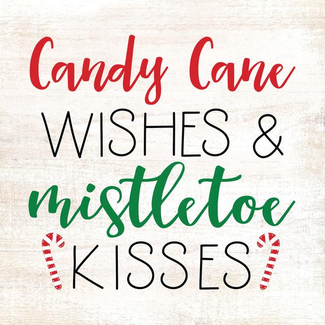 Candy Cane Wishes - Wrapped Canvas Print The Seasonal Aisle Size: 30cm H x 30cm W x 3.8cm D on Productcaster.