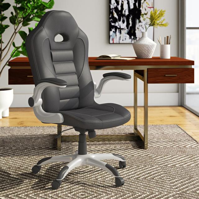 Gaming Chair Wayfair Basics Upholstery Colour: Black on Productcaster.