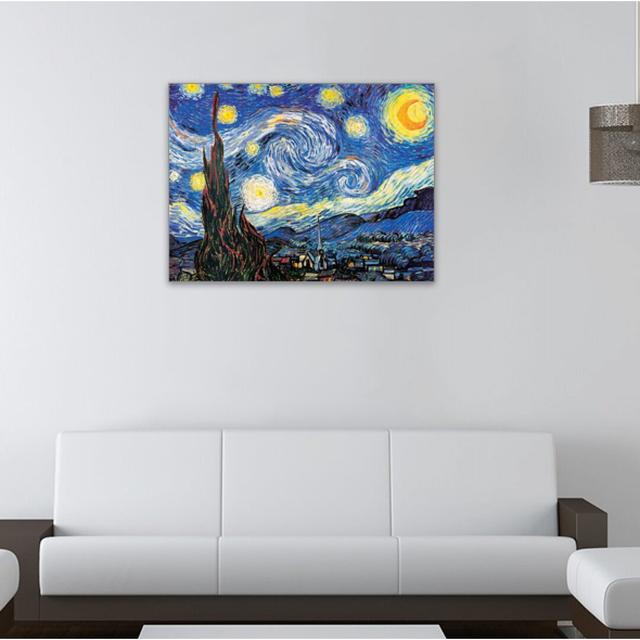 Gerahmtes MDF-Bild Sternennacht von Van Gogh Marlow Home Co. on Productcaster.