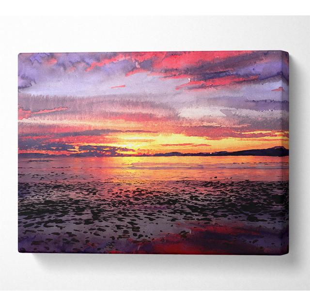 Pebbles in the Morning Sunrise - Wrapped Canvas Art Prints House of Hampton Size: 50.8cm H x 81.3cm W x 10cm D on Productcaster.