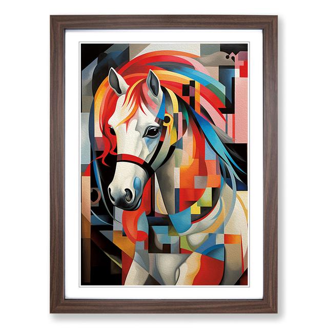 Pony Constructivism - Single Picture Frame Art Prints on Wood Natur Pur Format: Walnut Framed, Size: 34cm H x 25cm W x 2cm D on Productcaster.