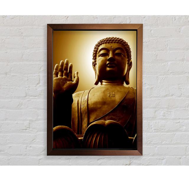 Sepia Buddha Statue - Single Picture Frame Art Prints Bright Star Size: 59.7cm H x 42cm W x 3.4cm D on Productcaster.