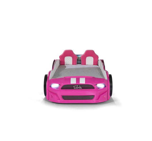 McDonough Car Bed Must Rider 500 With Doors In Grey Zoomie Kids Colour (Bed Frame): Pink on Productcaster.