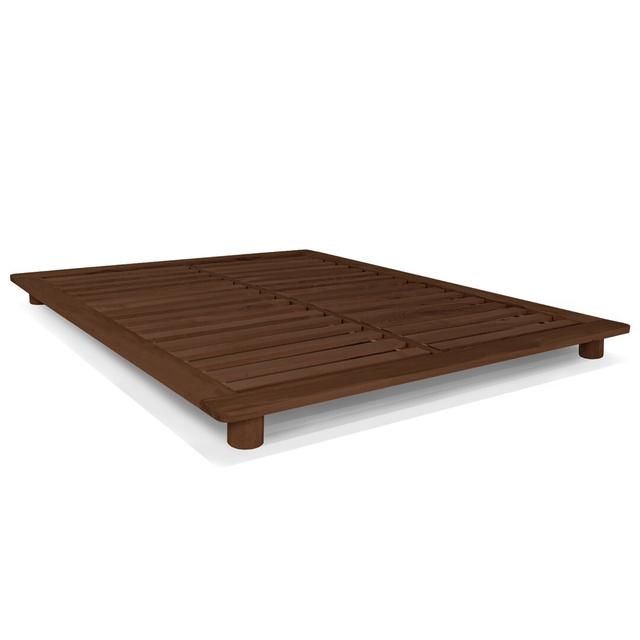 Susana Platform Bed Natur Pur Colour: Walnut , Mattress Size: European Double (140 x 200cm) on Productcaster.